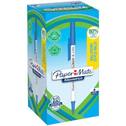 Paper Mate Kilometrico Ballpoint Pens - Blue - Box of 50 NP
