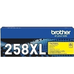 Brother TN258XLY Yellow High Yield Genuine Toner Cartridge