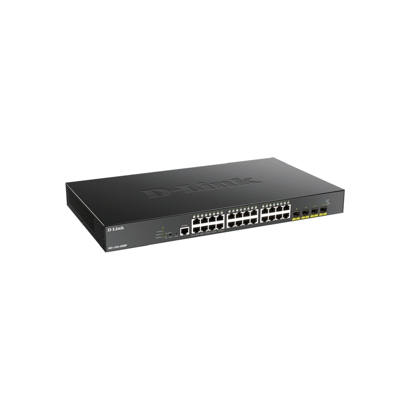 D-Link 28-Port Gigabit Smart Managed PoE Switch with 24 RJ45 and 4 SFP+ 10G Ports