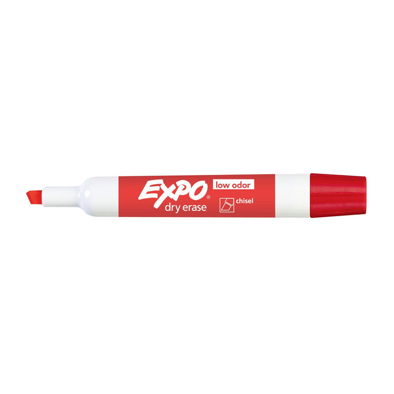 Expo Whiteboard Marker Chisel Red - Box of 12