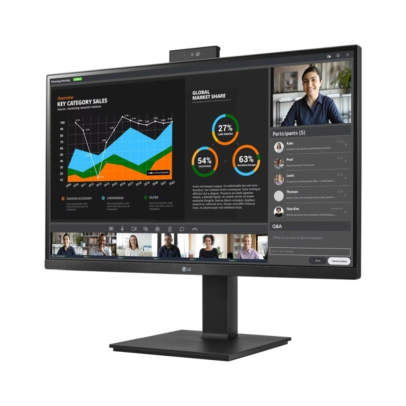 LG 27in 27BQ75QC-B QHD IPS LED Monitor - 2560x1440 (16:9) / 5ms / 75Hz