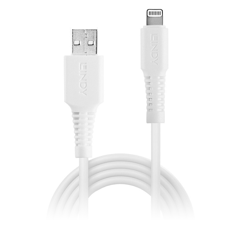 Lindy 1m USB-A to Lightning Cable - White