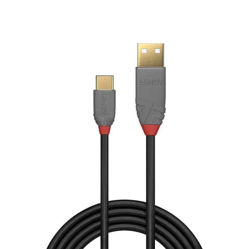 Lindy 3m USB-A 2.0 to USB-C Cable - Anthra Line