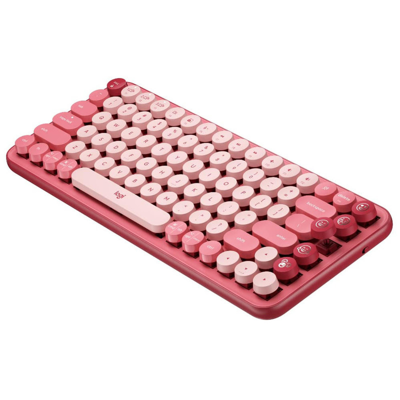 Logitech POP Keys Wireless Mechanical Emoji Keyboard - HeartBreaker Rose