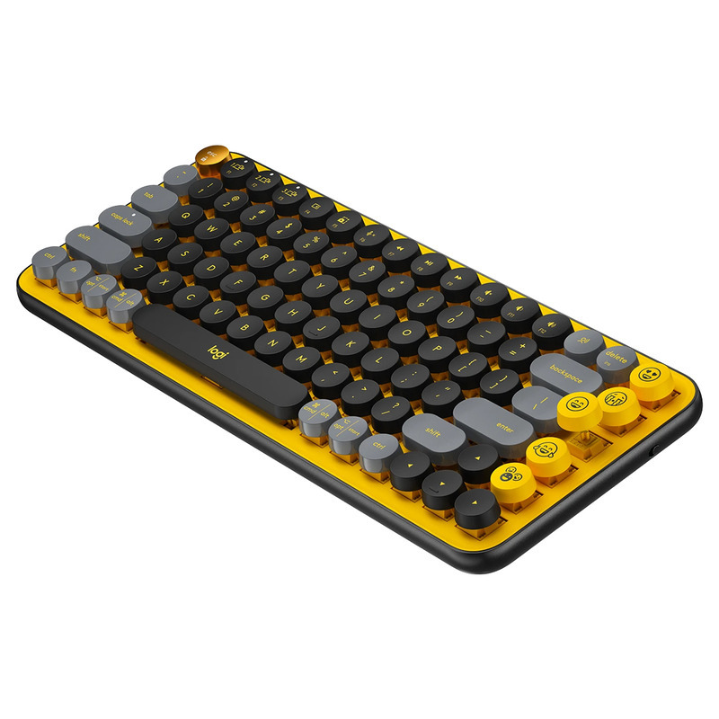 Logitech POP Keys Wireless Mechanical Emoji Keyboard - Blast Yellow