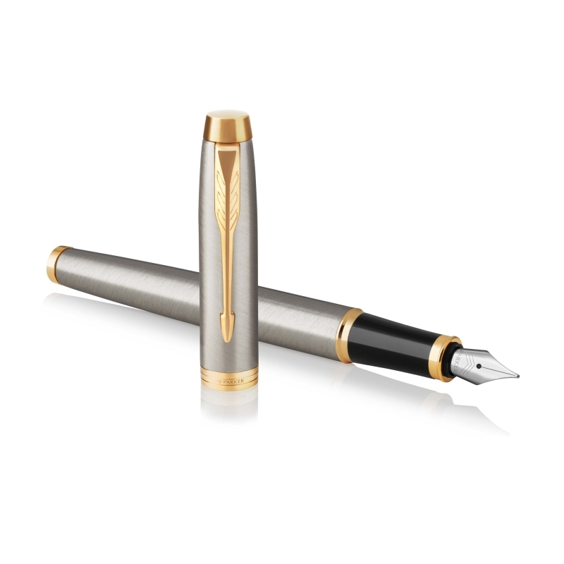 Parker IM Brushed Metal Gold Fountain Pen