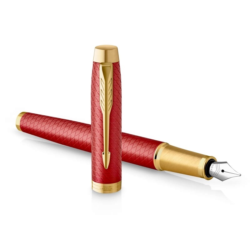 Parker IM Premium Fountain Pen Gold Trim Red