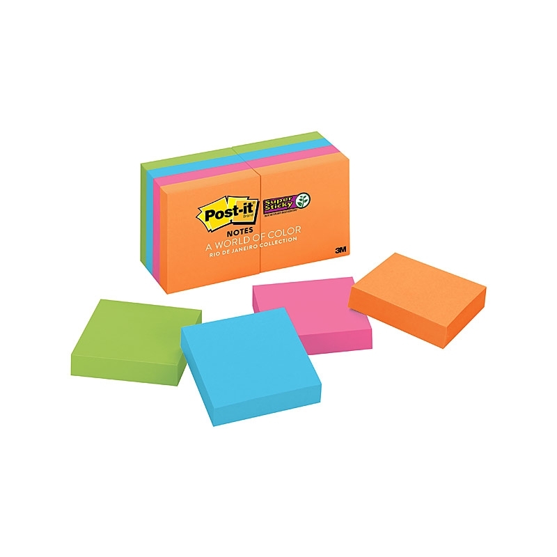 Post-It Super Sticky Notes Rio De Janeiro 48 x 48mm 8-Pack