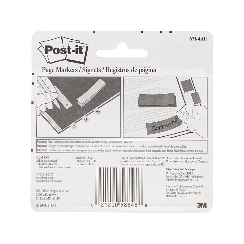 Post-It Page Markers Neon Colours 23 x 73mm 200-Pack - Box of 6