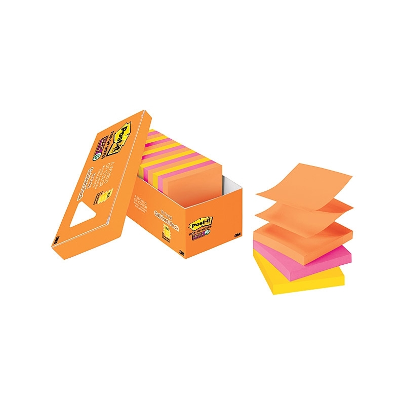 Post-It Super Sticky Pop-up Notes Rio De Janeiro 76 x 76mm 18-Pack