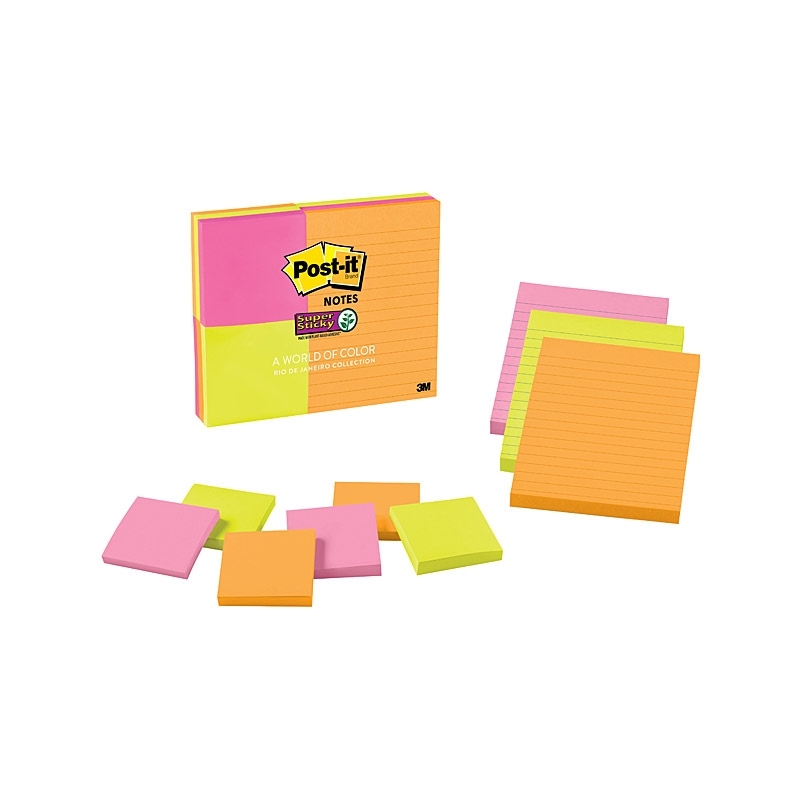 Post-It Super Sticky Notes Multi Combo 9-Pack