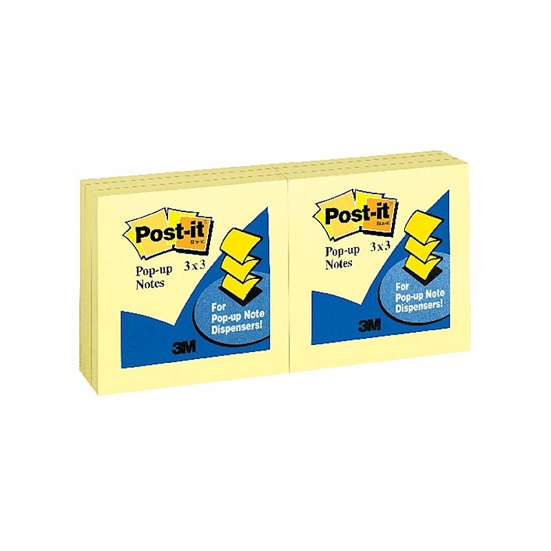 Post-It Pop-up Notes Canary Yellow 76 x 76mm 12-Pack