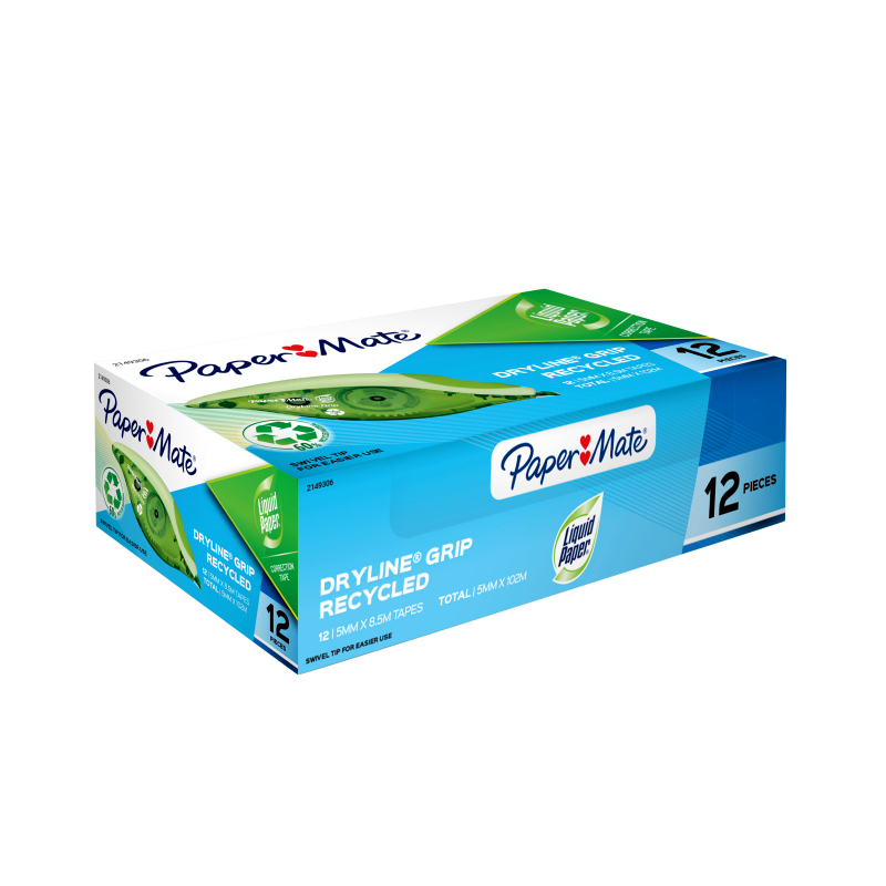 Paper Mate Liquid Paper Dryline Grip Ctn12