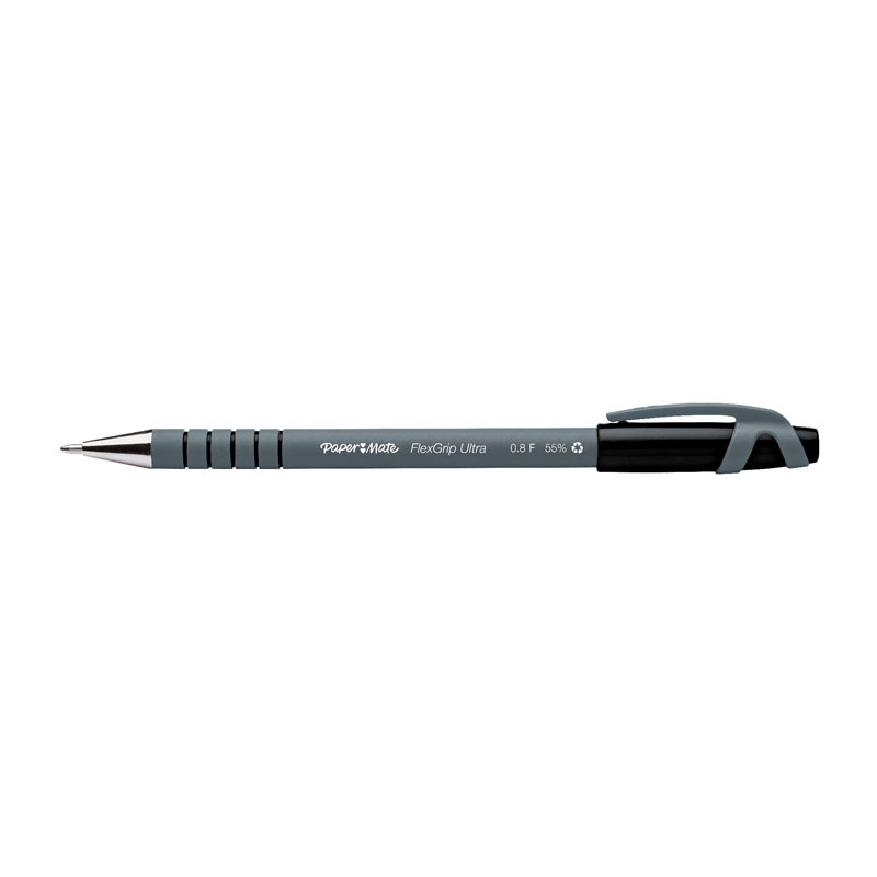 Paper Mate Flex Grip Ballpen 0.8mm Black - Box of 12