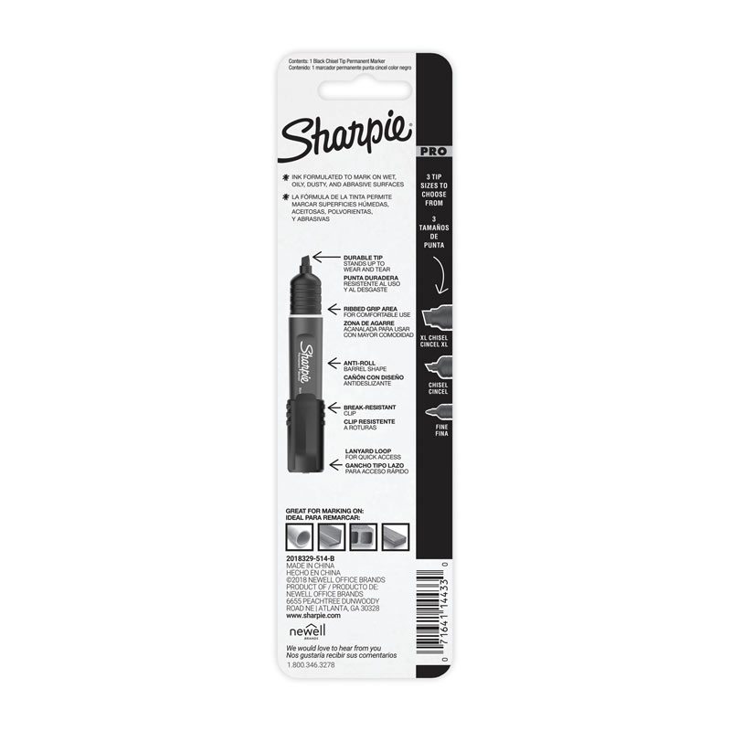 Sharpie Pro Chisel Black - Box of 4