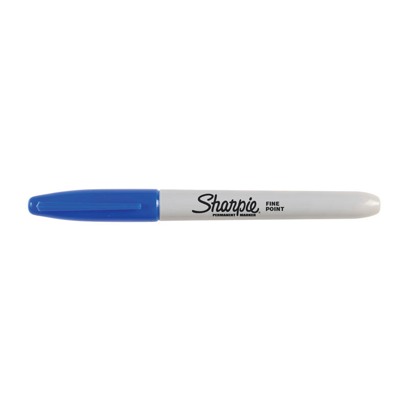 Sharpie Permanent Marker Fine Point Blue - Box of 12