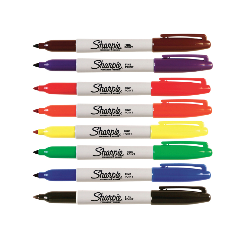 Sharpie Permanent Markers, Fine Tip, 8/PK, Assorted (30217PP)