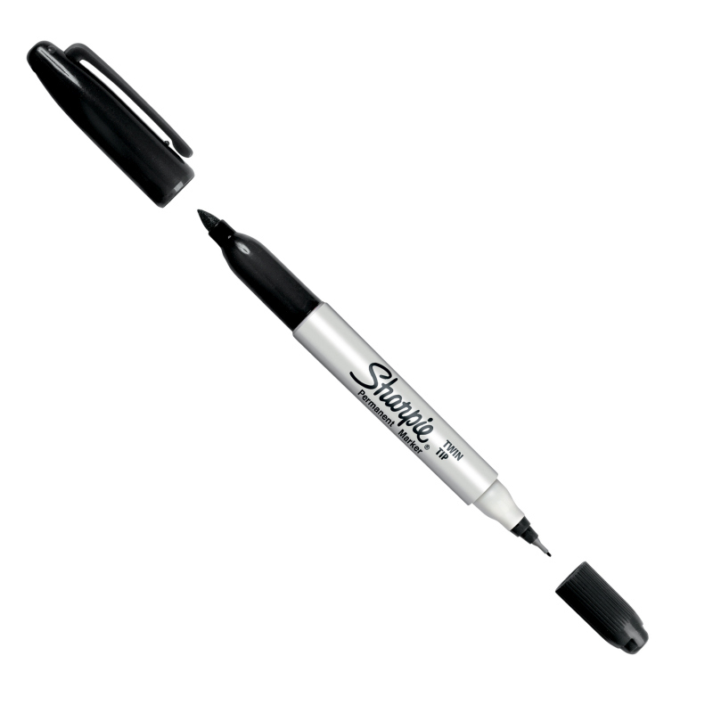 Sharpie Marker TwinTip Black - Box of 6