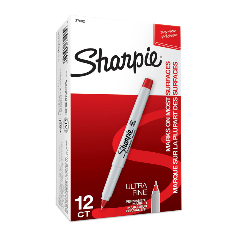 Sharpie Ultra Fine Point Permanent Marker Red - Box of 12