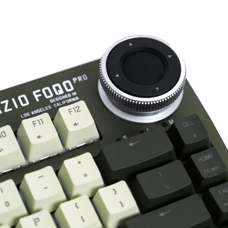 Azio FOQO Pro Wireless Hot-Swappable Keyboard - Olive Green Light