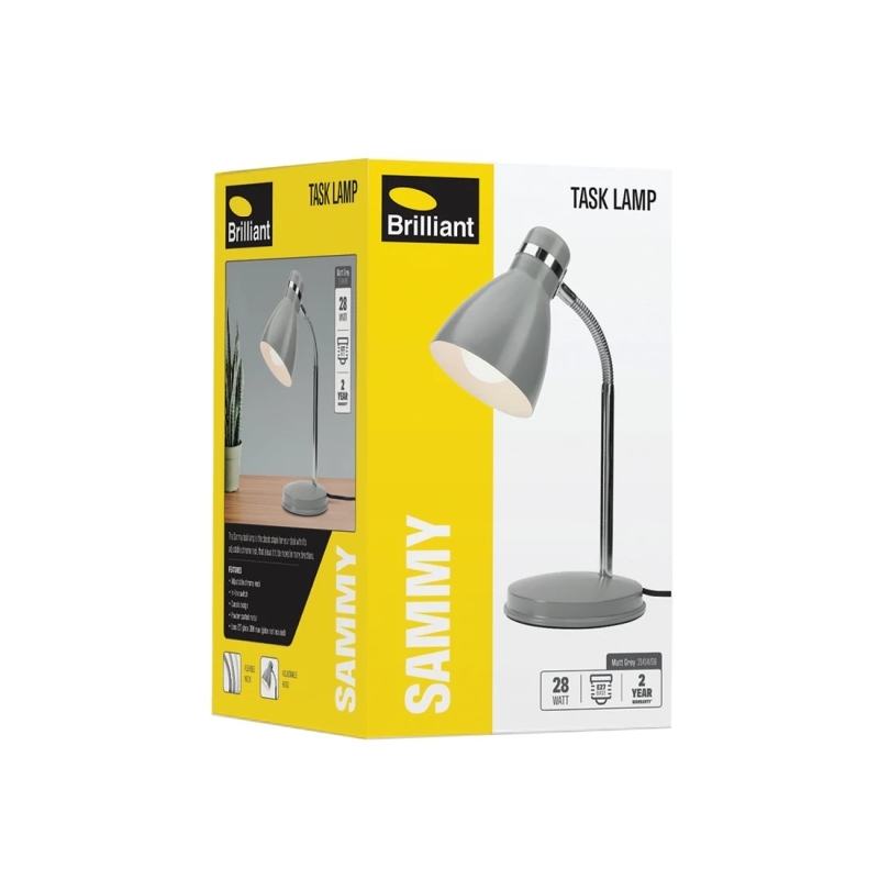 Brilliant Sammy Task Lamp - Grey