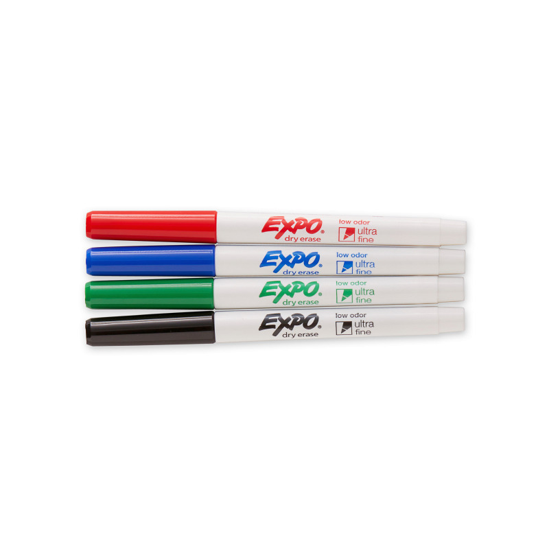 Expo Whiteboard Marker Fine Assorted - Pack of 4 - Box of 6