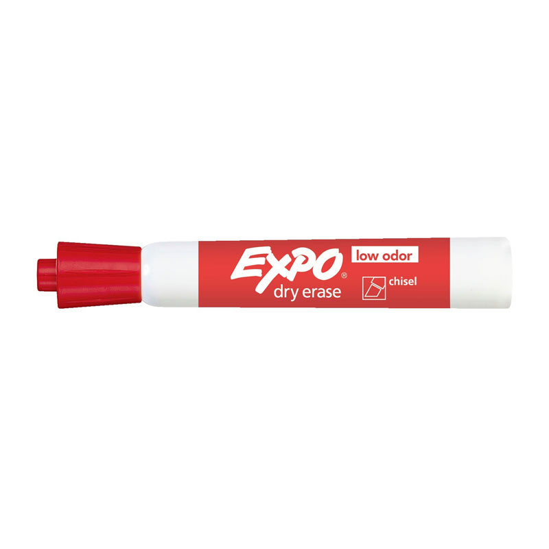 Expo Whiteboard Marker Chisel Red - Box of 12