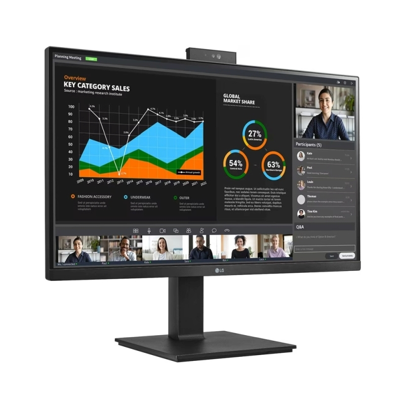 LG 27in 27BQ75QC-B QHD IPS LED Monitor - 2560x1440 (16:9) / 5ms / 75Hz