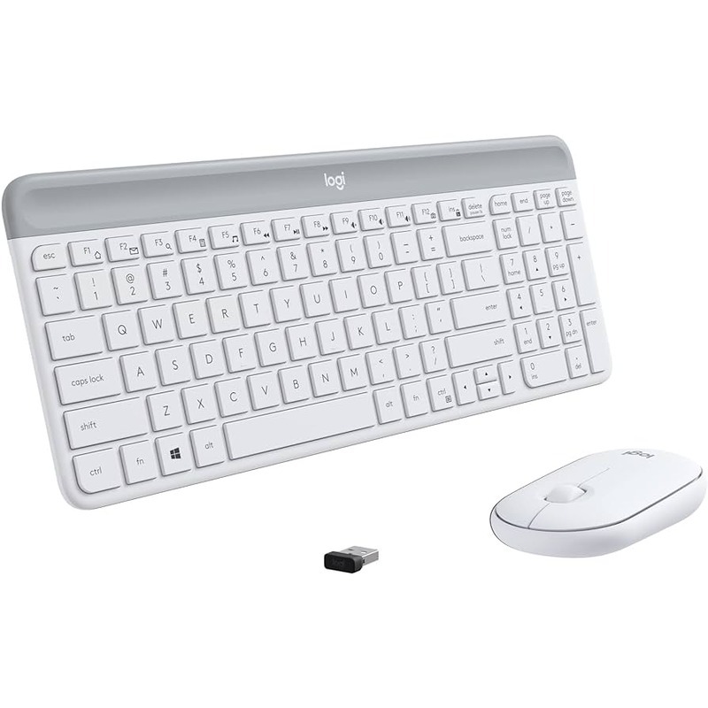 Logitech MK470 Slim Wireless Keyboard & Mouse Combo - Off-White