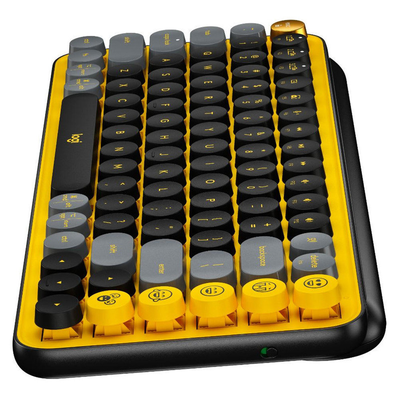 Logitech POP Keys Wireless Mechanical Emoji Keyboard - Blast Yellow