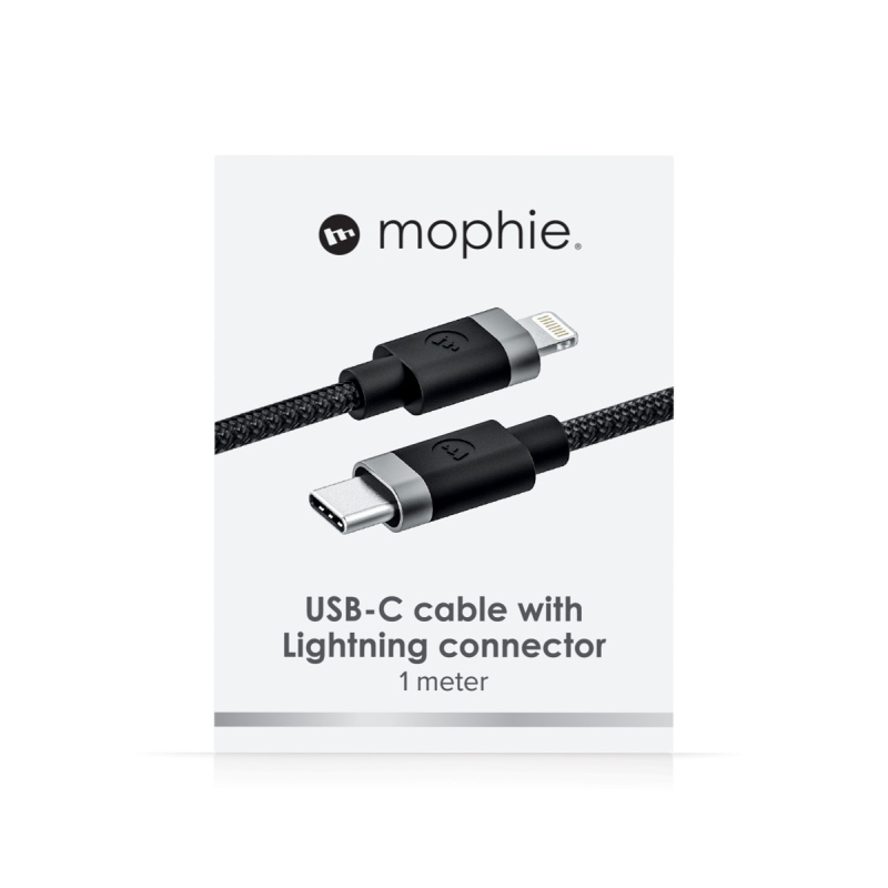 mophie USB-C to Lightning Cable 1m - Black