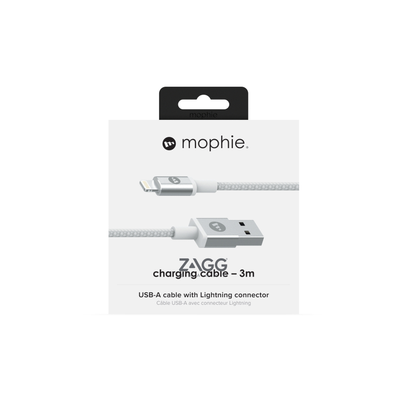 mophie USB-A to Lightning Cable 3m - White