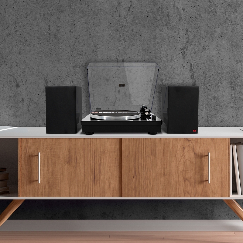 Monster 2-Speed Turntable with Speakers