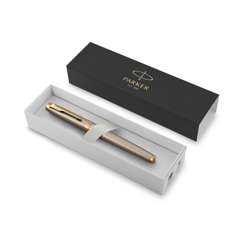 Parker IM Brushed Metal Gold Fountain Pen