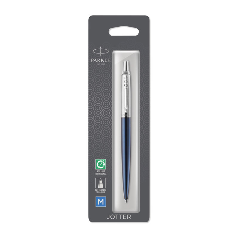 Parker Jotter Royal Blue Chrome Trim Ballpoint Pen