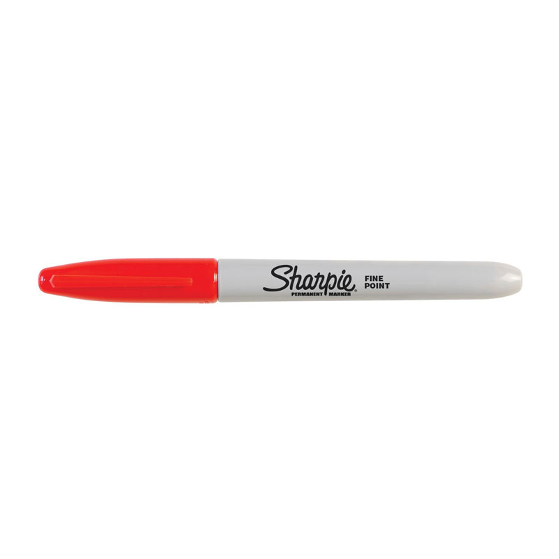 Sharpie 30002 Fine Point Permanent Red Markers (12 Count)