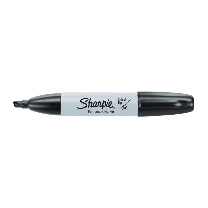 Sharpie Chisel Tip Permanent Marker Black - Box of 12