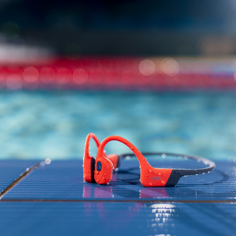 Shokz OpenSwim Pro Bone Conduction Wireless Headphones - Red