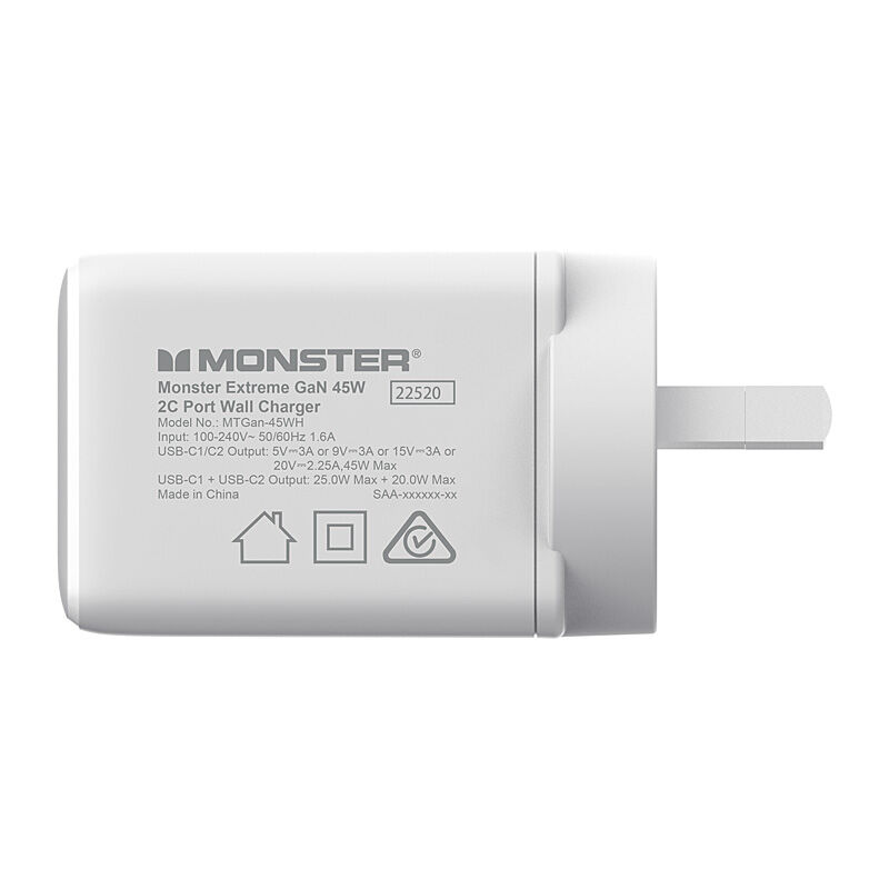 Monster Extreme GaN 45W 2C Port Wall Charger