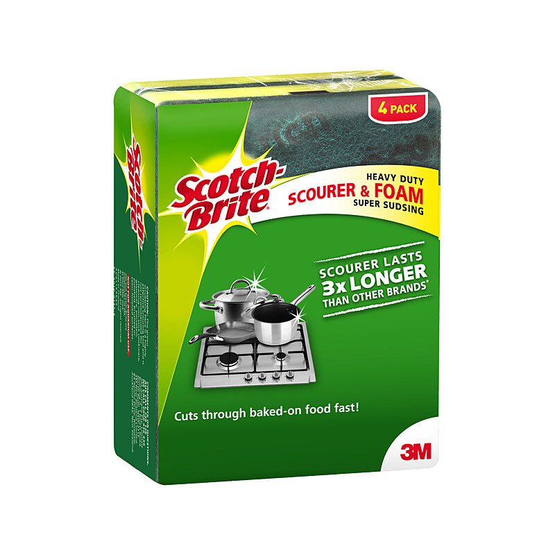 Scotch-Brite Heavy Duty Scourer Sponge - Pack of 4