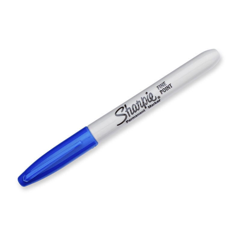 Sharpie Permanent Marker Fine Point Blue - Box of 12