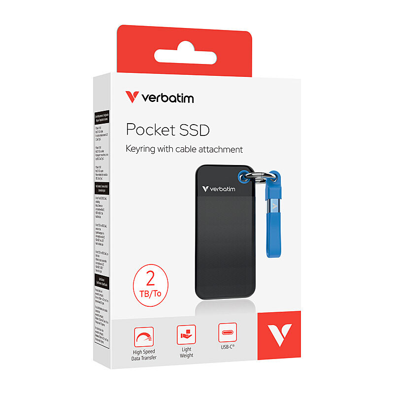 Verbatim Pocket SSD 2TB USB 3.2 USB C