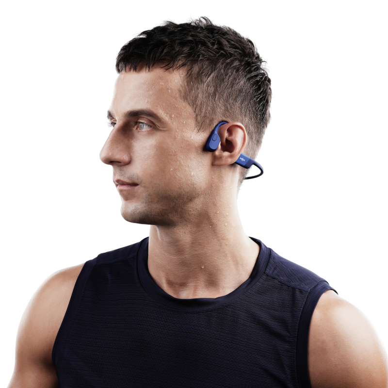 Shokz OpenRun Bone Conduction Sports Headphones - Blue