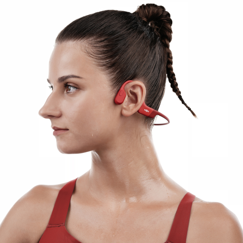 Shokz OpenRun Bone Conduction Sports Headphones - Red