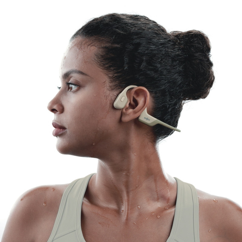 Shokz OpenRun Pro Bone Conduction Sports Headphones - Beige