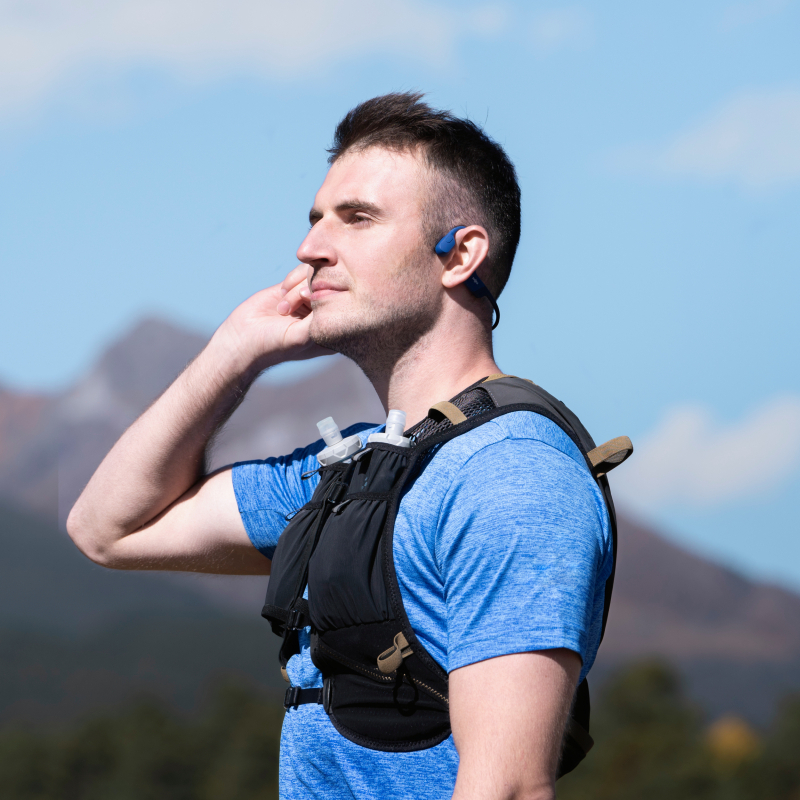 Shokz OpenRun Bone Conduction Sports Headphones - Blue