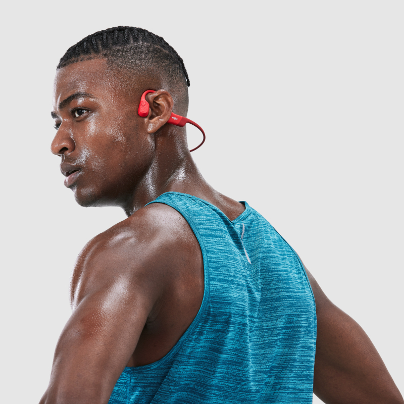 Shokz OpenRun Bone Conduction Sports Headphones - Red