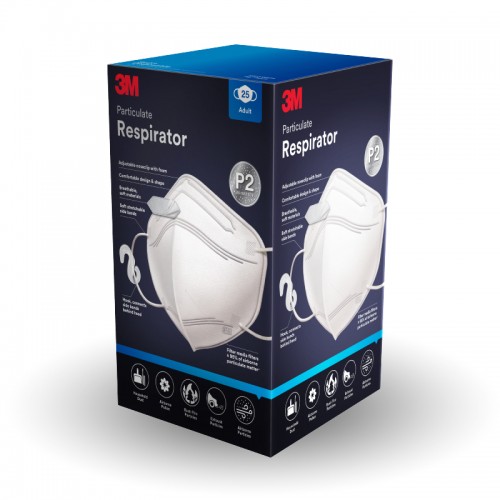 3M 9123EN-25 P2 Disposable Particulate Respirator 25-Pack