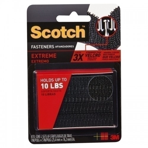 3M Scotch RF6731 Extreme FAssortedener Strips 25 x 76mm - Pack of 12