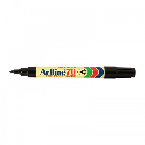 Artline 70 Permanent Marker 1.5mm Bullet Tip Black - Box of 12